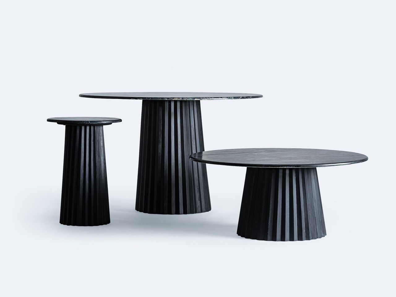 Круглый стол из дерева манго и мрамора Vical Home Plissé Wood ARCH-00024616 - Вид №4