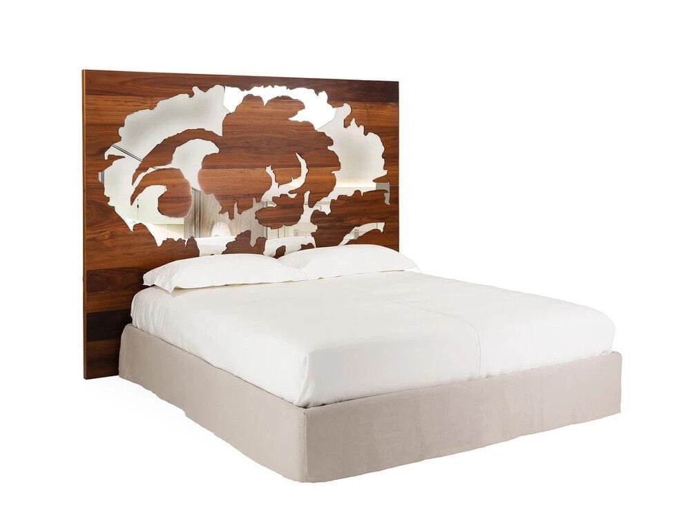 Деревянная двуспальная кровать с высоким изголовьем Lando DAMASCO ARCH-00034411 - Вид №1