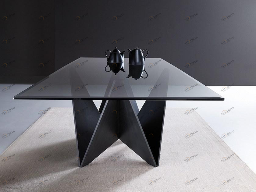 Natisa Прямоугольный стол из металла и стекла  Tm 1762 