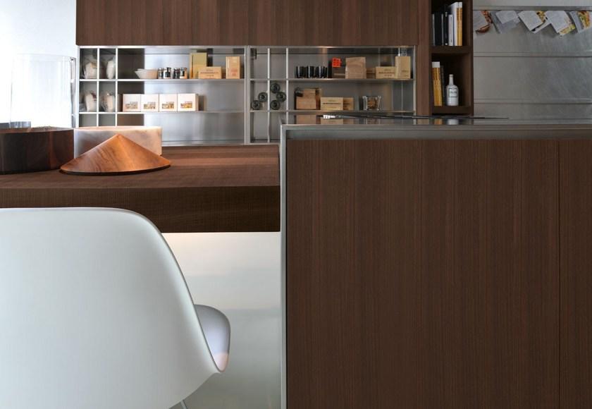 Xera by Arex Кухня из стали и дерева с островом sun-id-1432342 - Вид №1