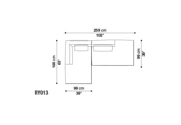 Угловой диван из ткани B&B Italia ARCH-00050600 - Вид №29