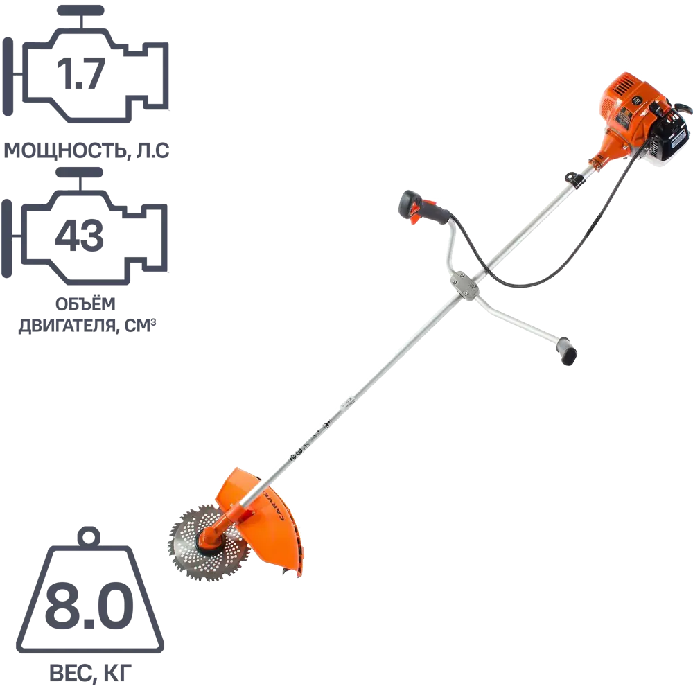 Бензиновая мотокоса Carver GBC-043M для идеального газона 16412317 STLM-0006834 - Вид №1