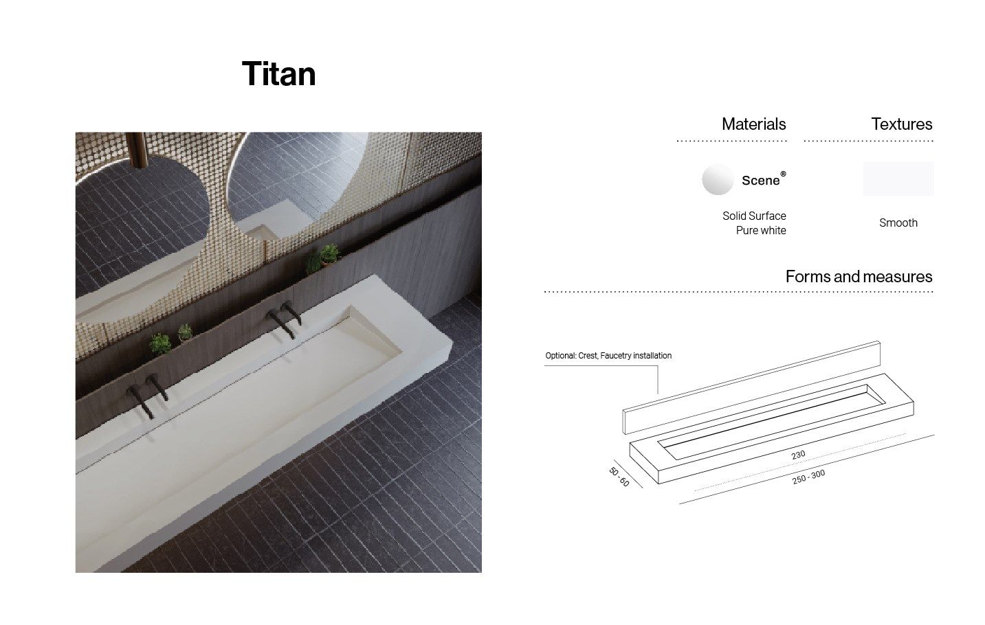 Прямоугольная подвесная раковина в Scene® Hidrobox TITAN ARCH-00131050 - Вид №3
