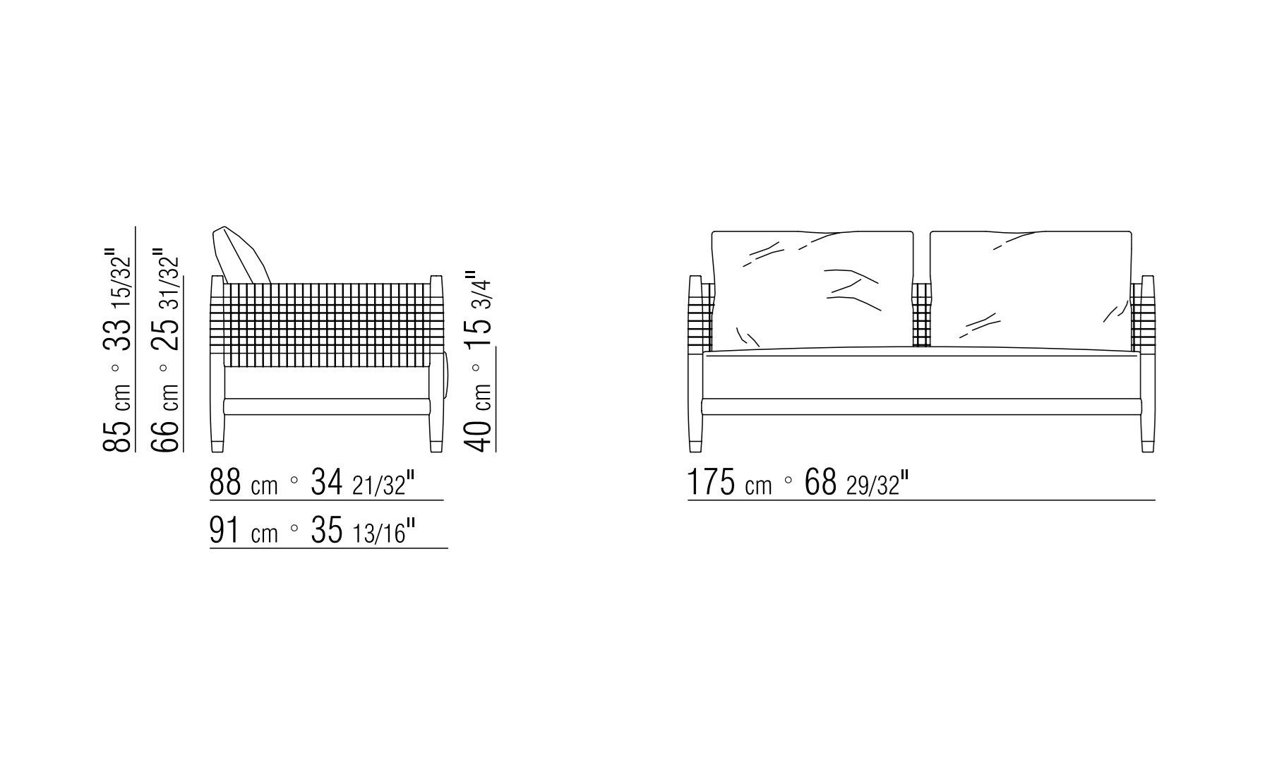 2-местный кожаный съемный диван Flexform Parker ARCH-00145928 - Вид №4