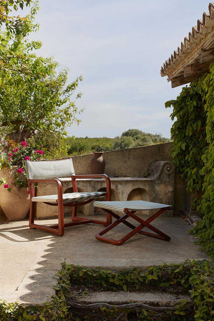 Садовое кресло из красного дерева и ткани с подлокотниками Exteta Loro Piana Interiors, The Delight Chairs by Exteta ARCH-00038048 - Вид №18