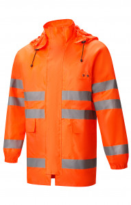65806 Куртка-ветровка с СВП оранжевая  Непромокаемая спецодежда  размер 48-50/182-188