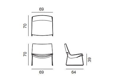 Ткань сани стул Arper Catifa 60 ARCH-00066212 - Вид №1