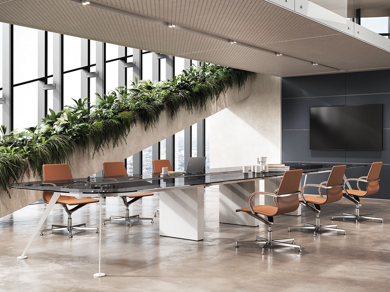 Прямоугольный стеклянный стол для совещаний FREZZA Spike ARCH-00049530