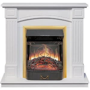 Каминокомплект Royal Flame Boston STD Majestic FX Brass 1.5 кВт цвет белый