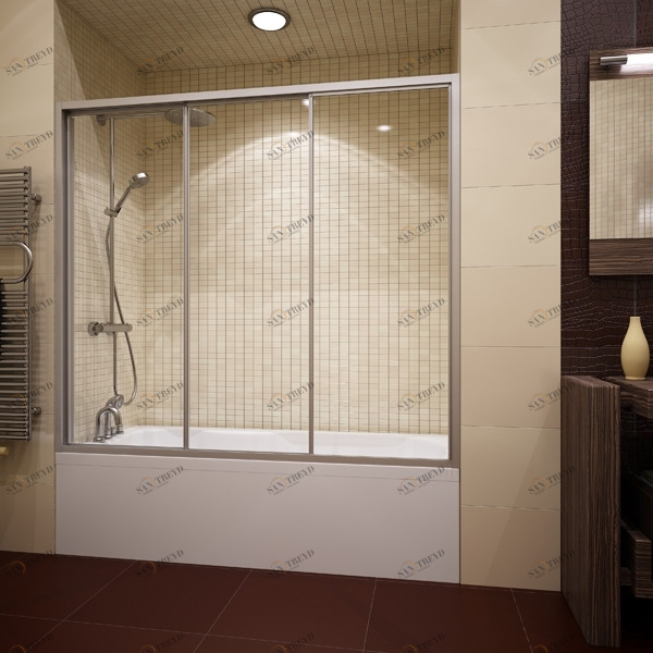 140X150GV403 Душевое ограждения на борт вынны GUTEWETTER Германия PRACTIC