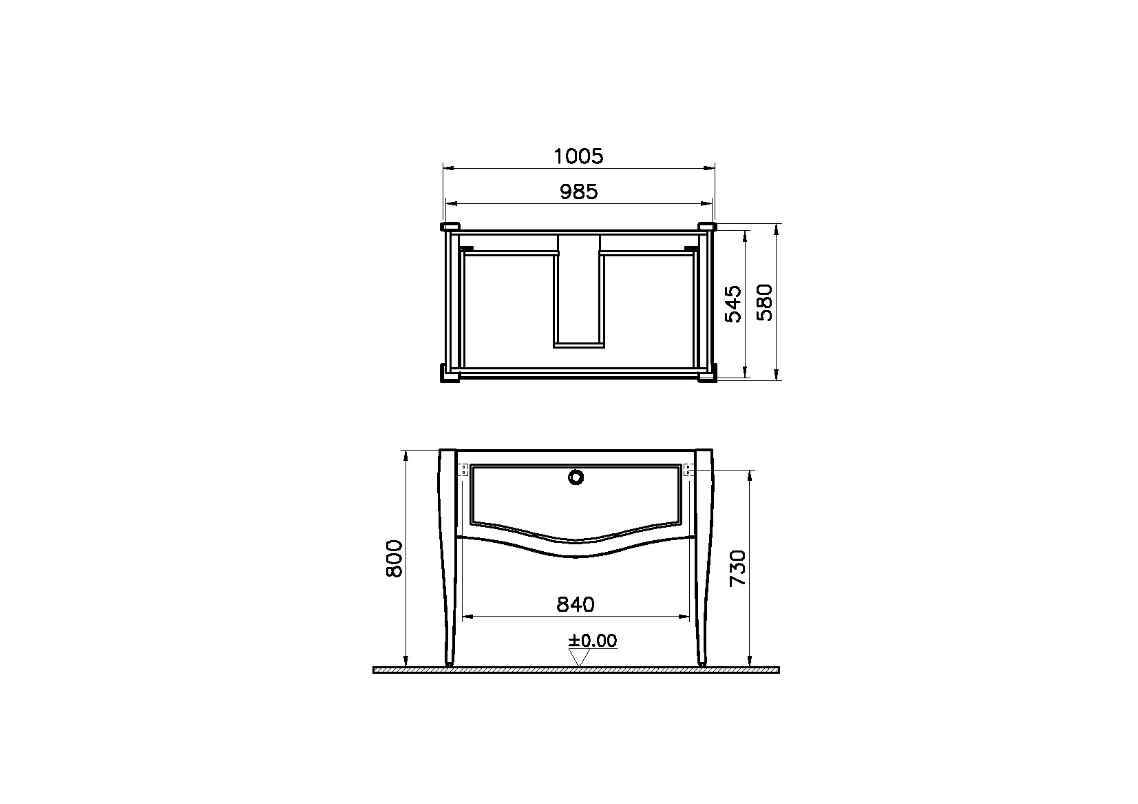 60160 Раковина Vitraglobal Elegance - Вид №1