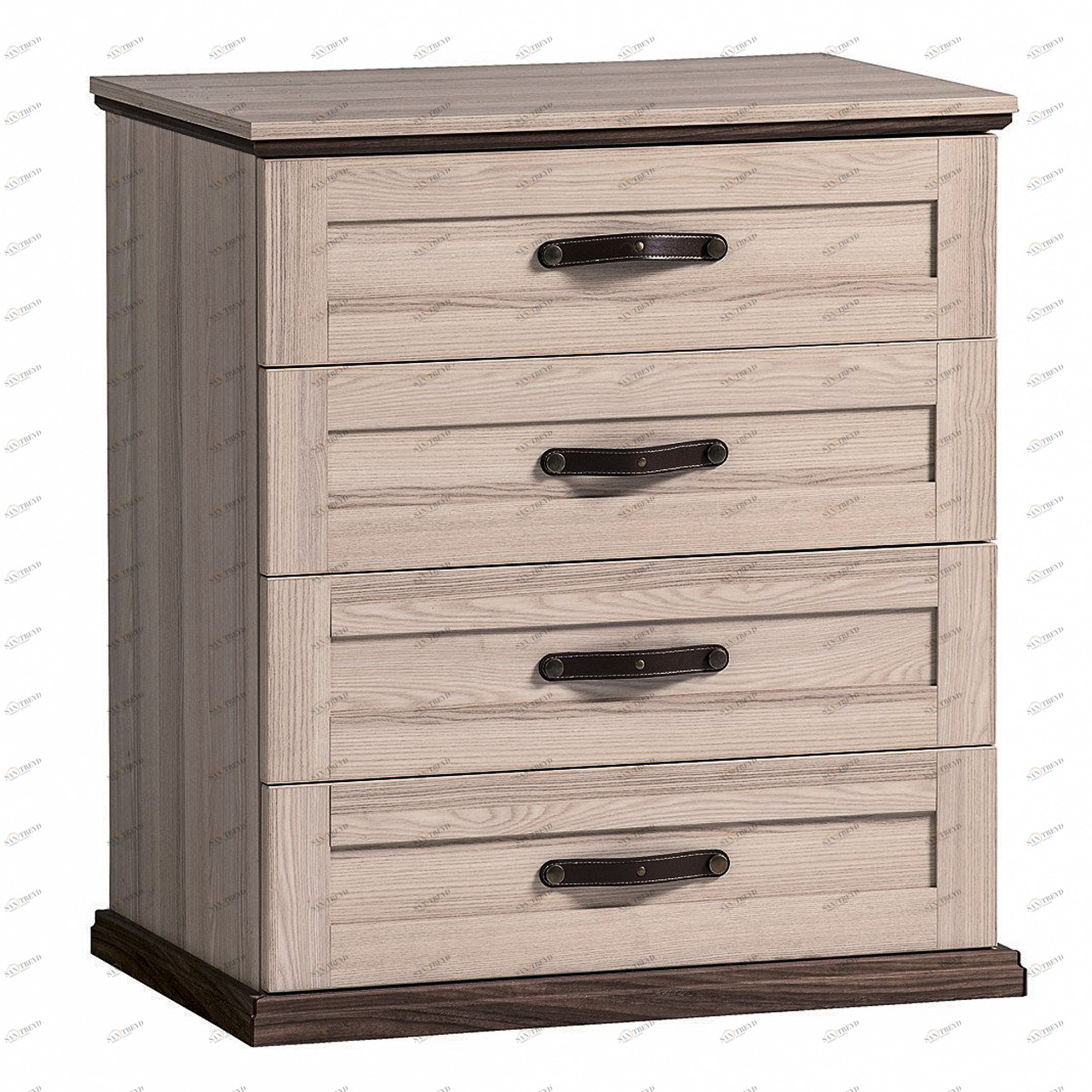 Комод с 4 ящиками деревянный светлый орех Royal CILEK ROYAL 00-3832254 Бежевый Santreyd