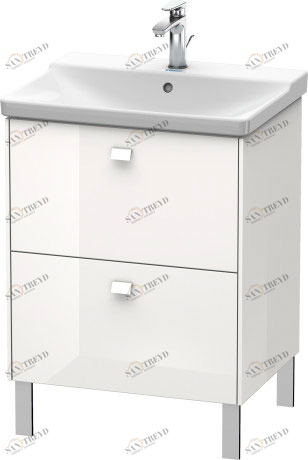 BR441002222 Тумбочка напольная Brioso #BR4410 620 x 479 мм Белый глянцевый декор Duravit