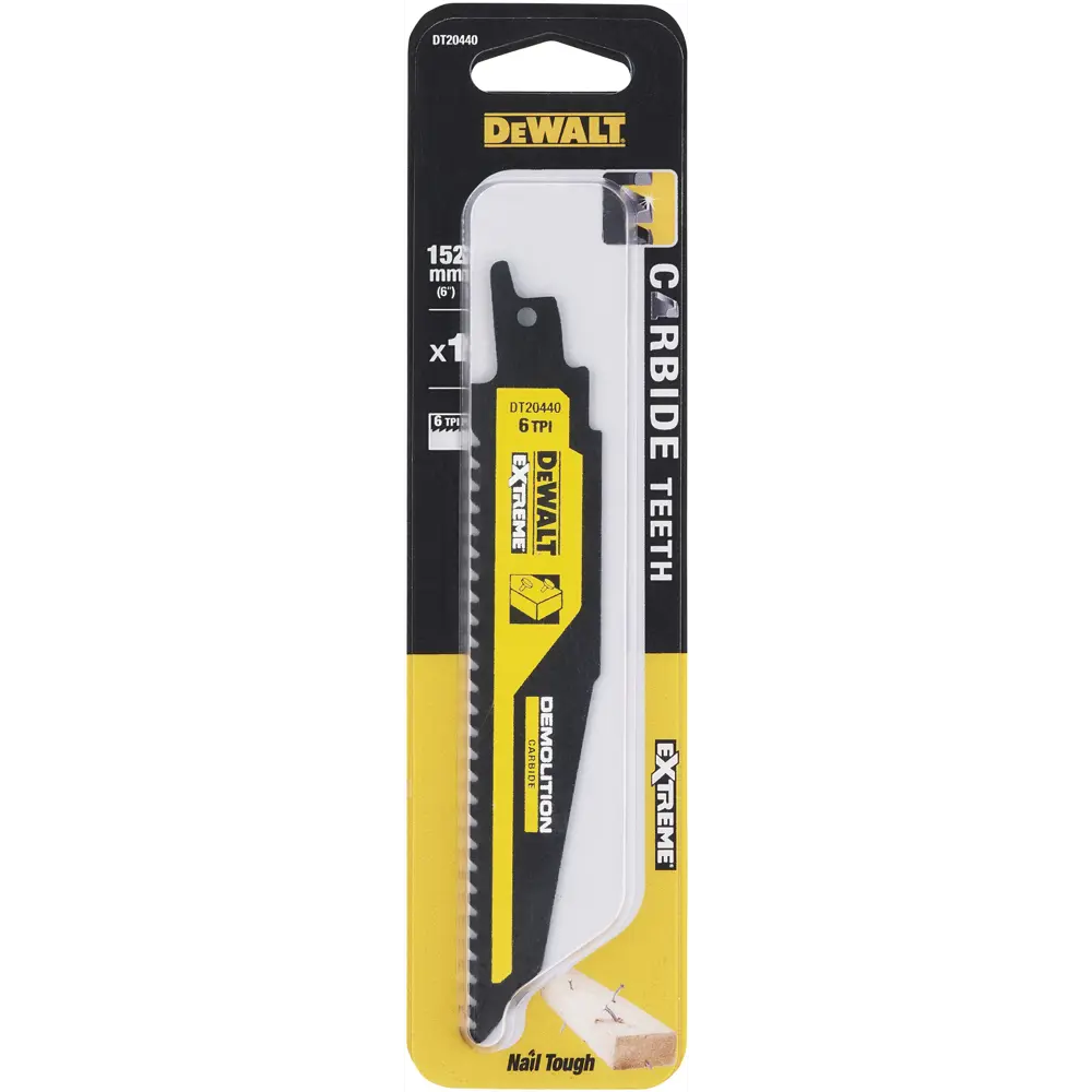 Полотно для сабельной пилы по дереву Dewalt DT20440-QZ 152 мм STLM-2128796 - Вид №2