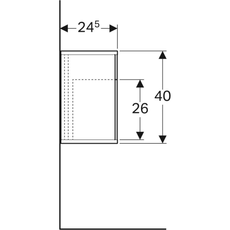840239000 Шкафчик Geberit iCon с многофункциональным ящиком Geberit  - Вид №11