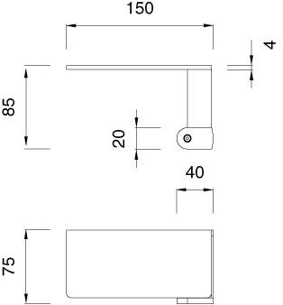 Ceadesign Полка для хранения, установка справа Lutezia -accessori Ltz 107 - Вид №1