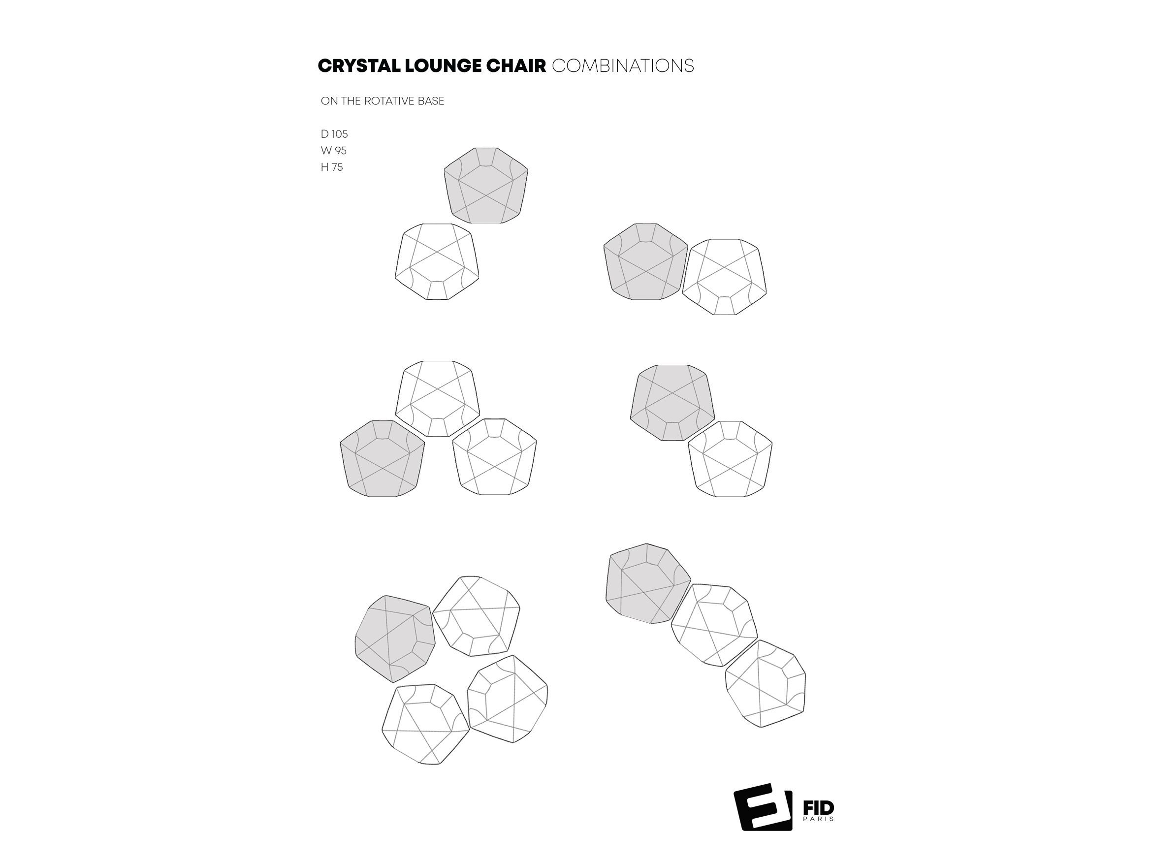 Тканевое вращающееся кресло FID Paris Crystal ARCH-00123606 - Вид №22