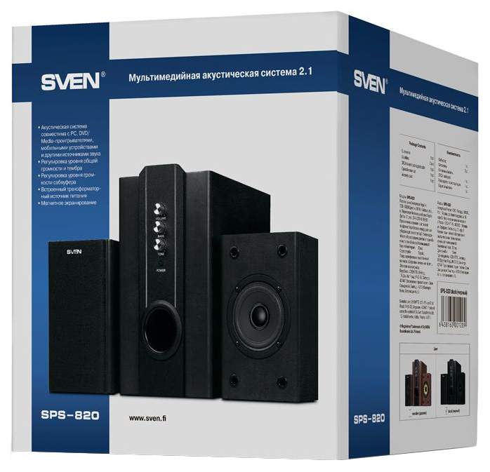 SV-0130820BK Колонки ( с сабвуфером)ас sps-820 (38 вт), чёрный Sven Santreyd  - Вид №4