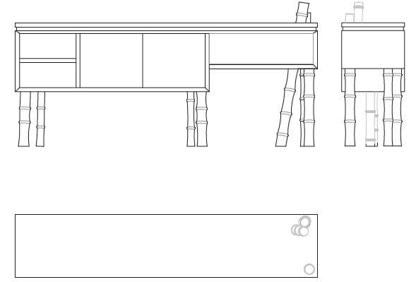 Шкаф из черного дерева со встроенным освещением Sicis Siam ARCH-00052868 - Вид №7