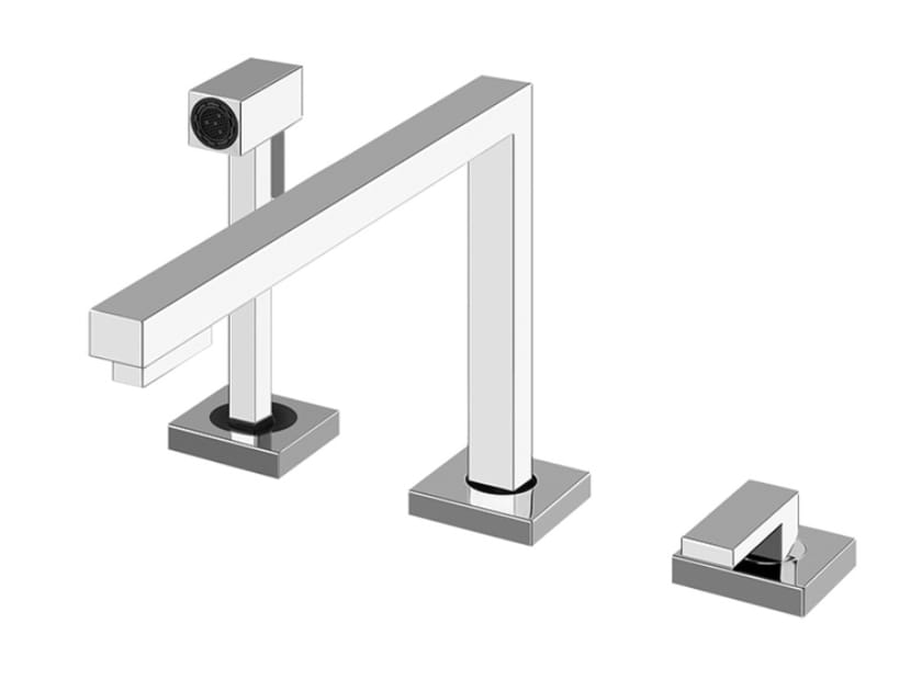 Смеситель для кухни из латуни со съемным ручным душем Gessi ARCH-00009371