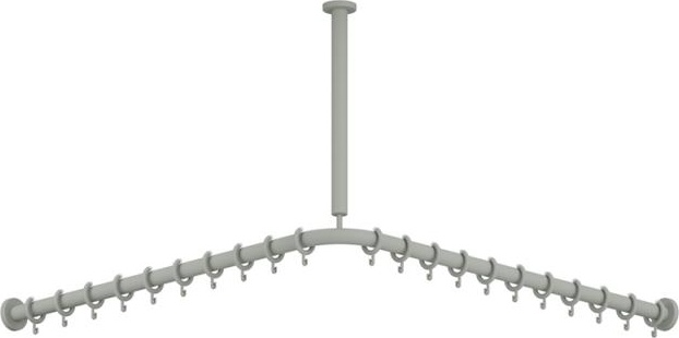 801.34B1061 Карниз с потолочным подвесом HEWI Edition matt | Polyamid  - Вид №1
