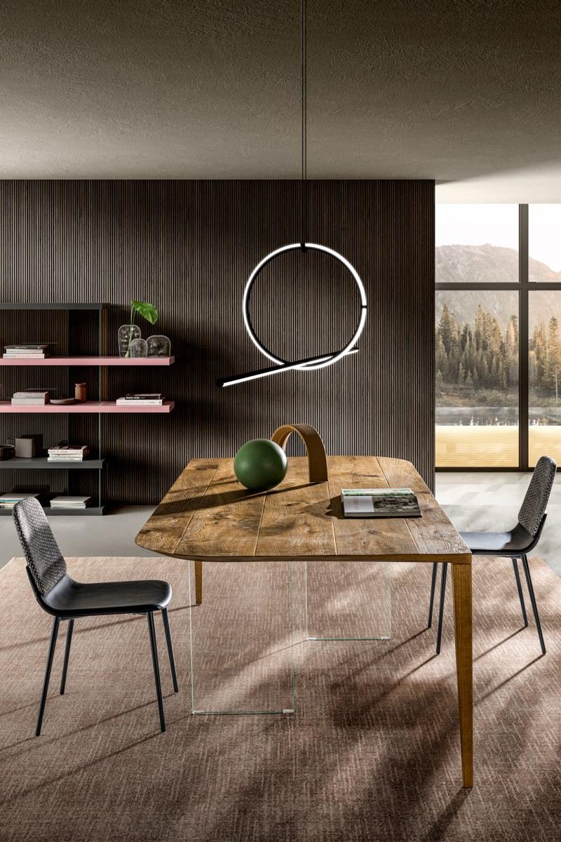 Lago Обеденный стол из дерева и стекла sun-id-1382423 - Вид №1