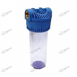 Корпус Гейзер FH017 1" 10"   прозрачный для холодной воды 90052