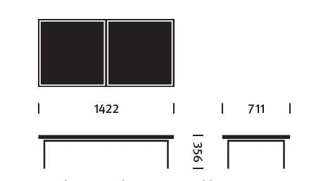 Прямоугольный журнальный столик с подносом Herman Miller смокинг ARCH-00146322 - Вид №5