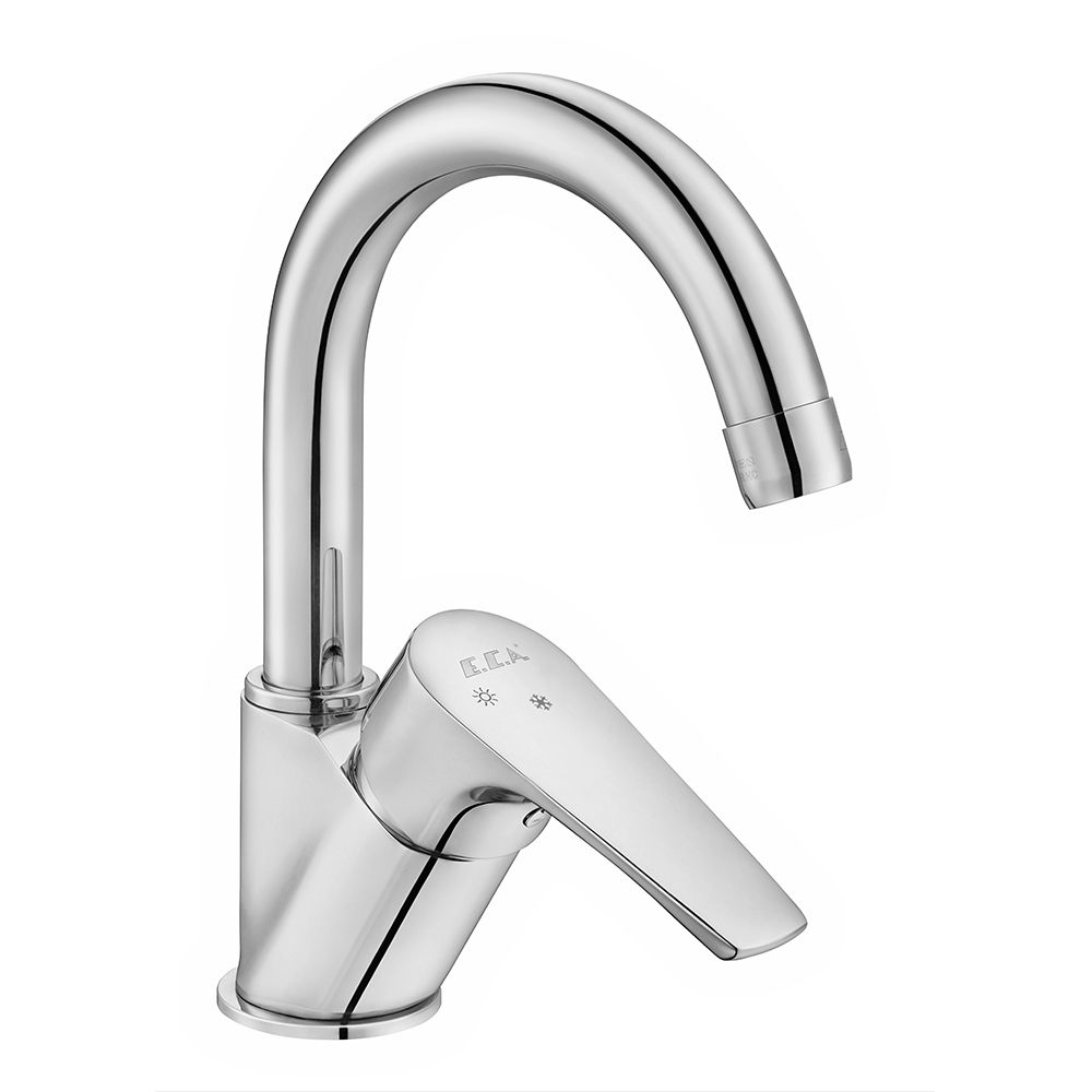 102188054  Смеситель для раковины Niobe Swan Pipe Eca  - Вид №1