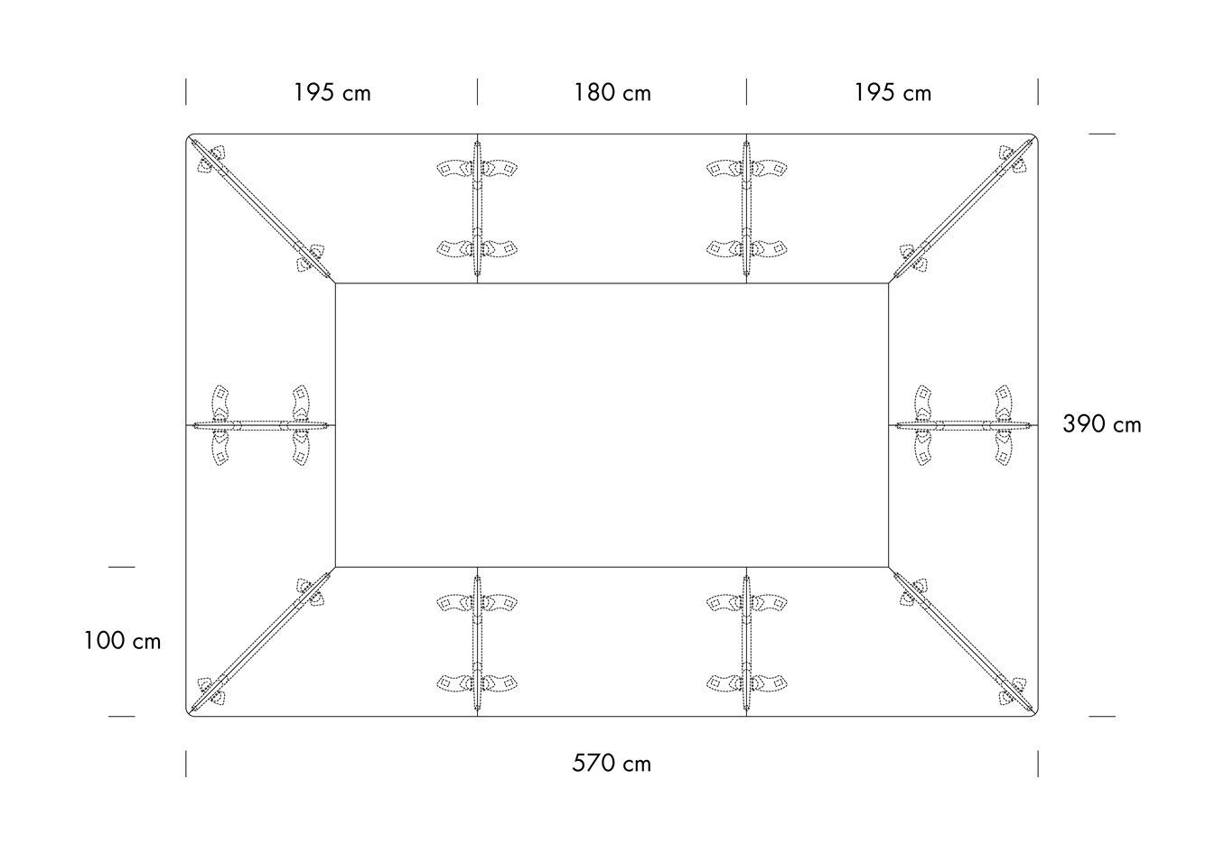 Модульный стол для совещаний из алюминия и дерева THONET 1750 ARCH-00108791 - Вид №8