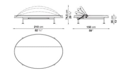 Садовая кровать с откидной спинкой B&B Italia Outdoor Borea ARCH-00047460 - Вид №7