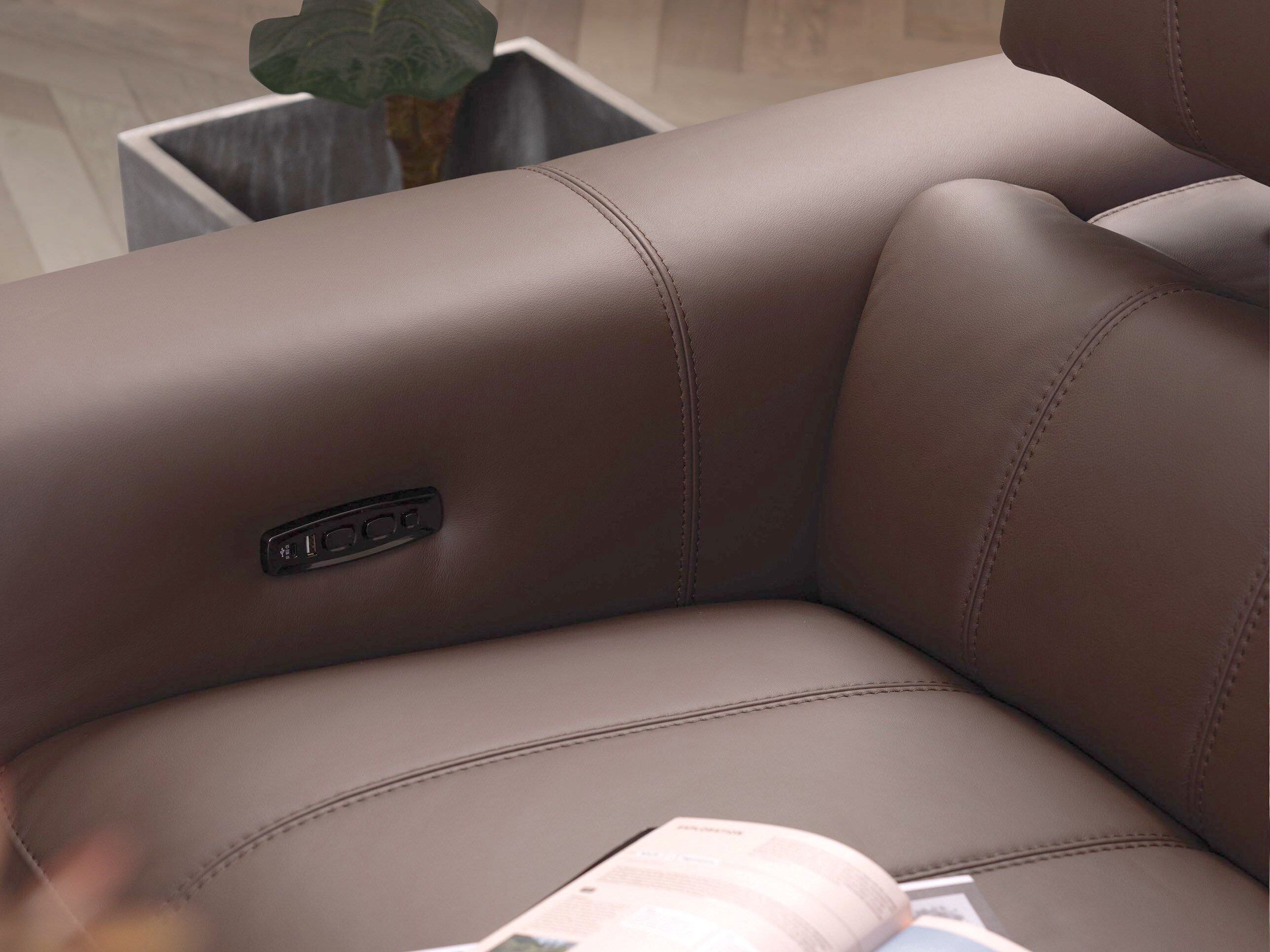 2 местный домашний кинотеатр кожаный диван Sofanella Soleto ARCH-00132022 - Вид №5