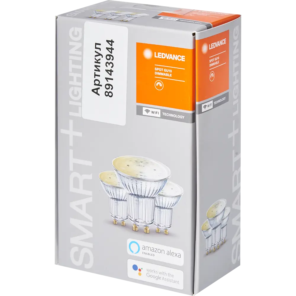 Набор умных ламп светодиодных Wi-Fi Osram Smart Plus GU10 220-240 В 5 Вт спот матовая 350 лм теплый белый свет 3 шт 89143944 STLM-2141524 LEDVANCE  - Вид №4
