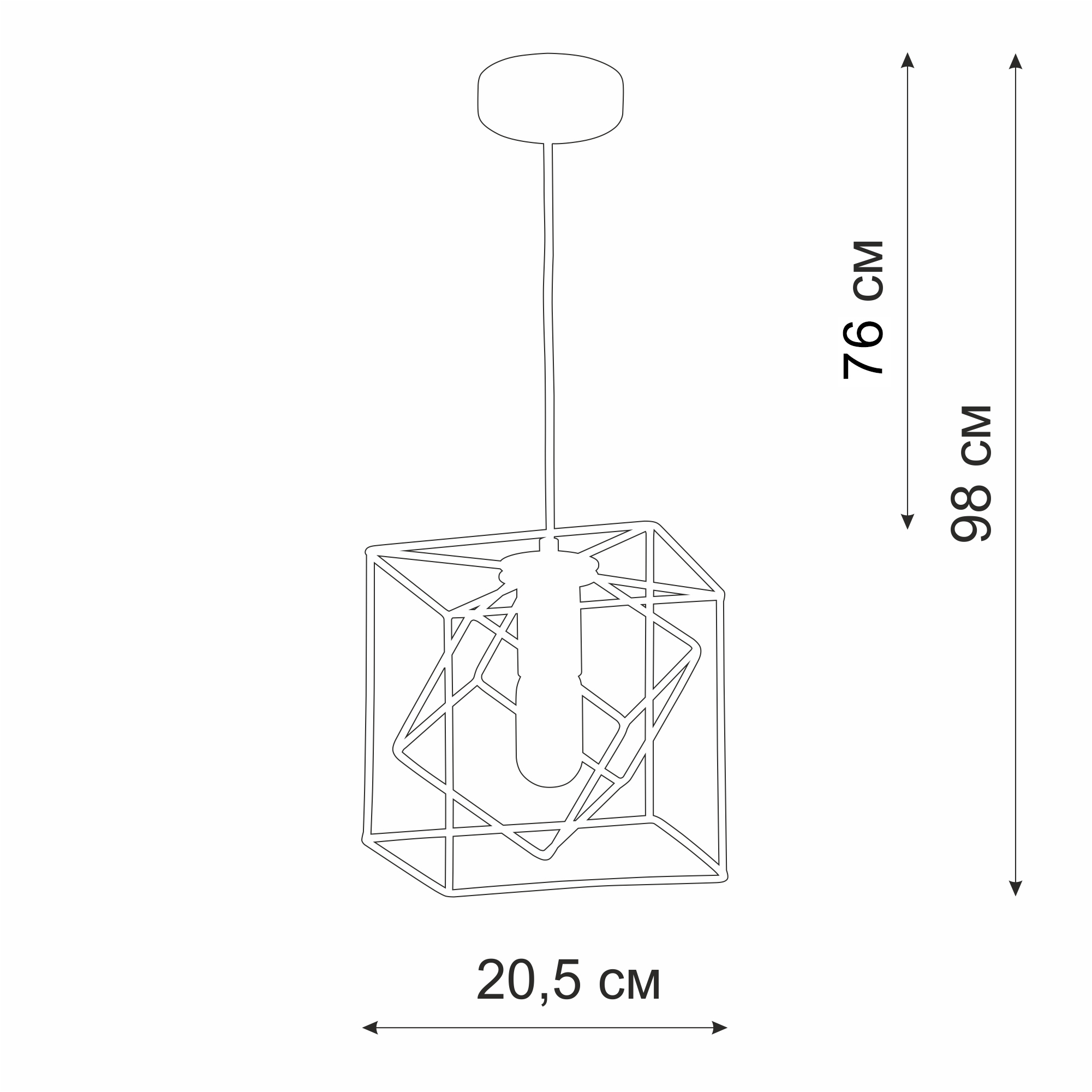 Vitaluce Спайк — подвесная люстра в стиле лофт с регулируемой высотой 89697125 STLM-0079808 - Вид №7