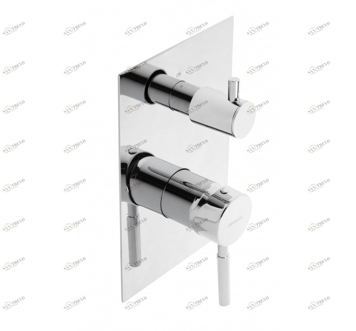 GENEBRE 65117 18 45 66 Встраиваемый однорычажный смеситель с керамическим переключателем на 2 направления 