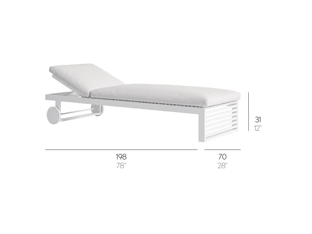 Алюминиевая откидная Садовая кровать с колесами GANDIABLASCO DNA ARCH-00056439 - Вид №11