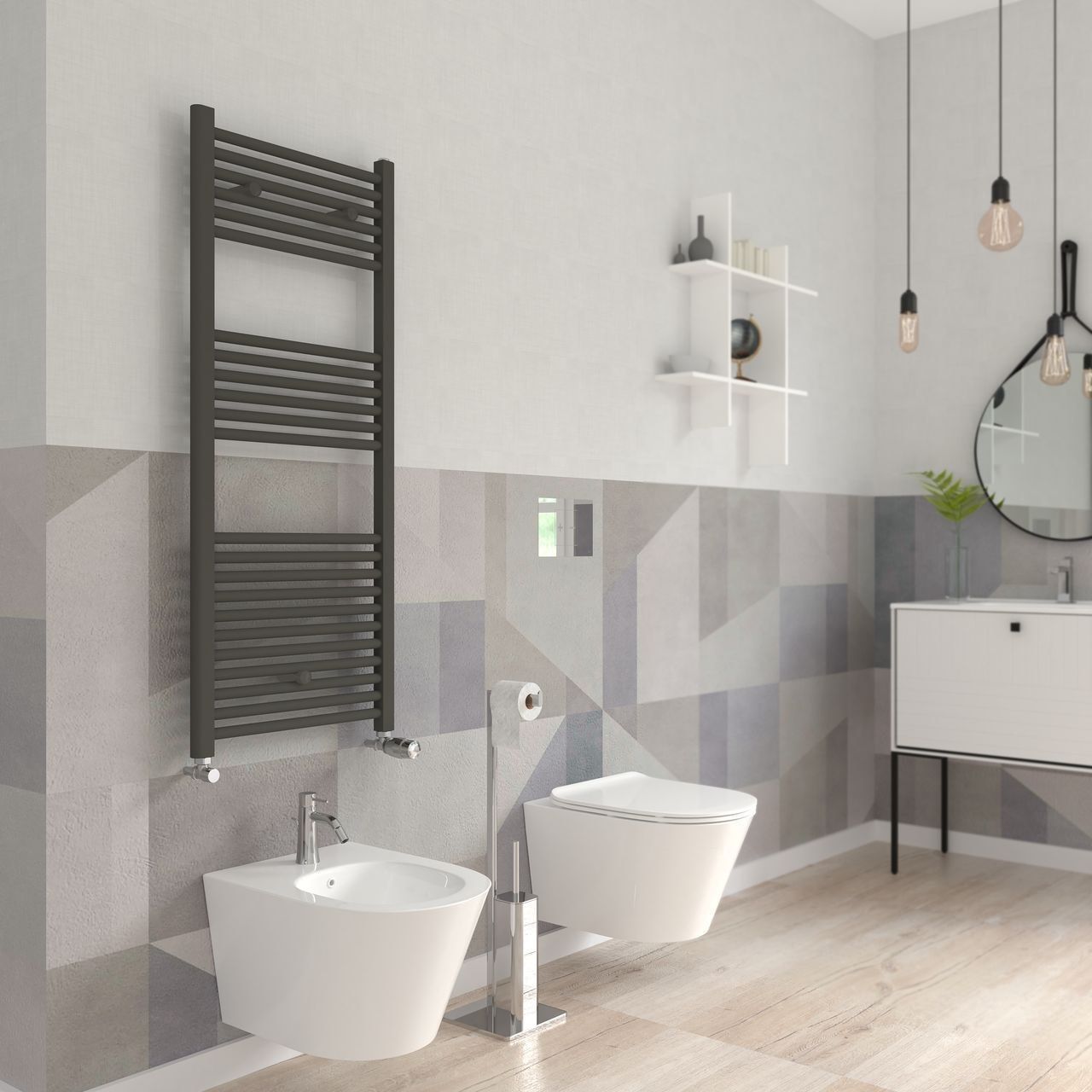 Настенный стальной полотенцесушитель с горячей водой Ercos Опера ARCH-00101025 - Вид №2