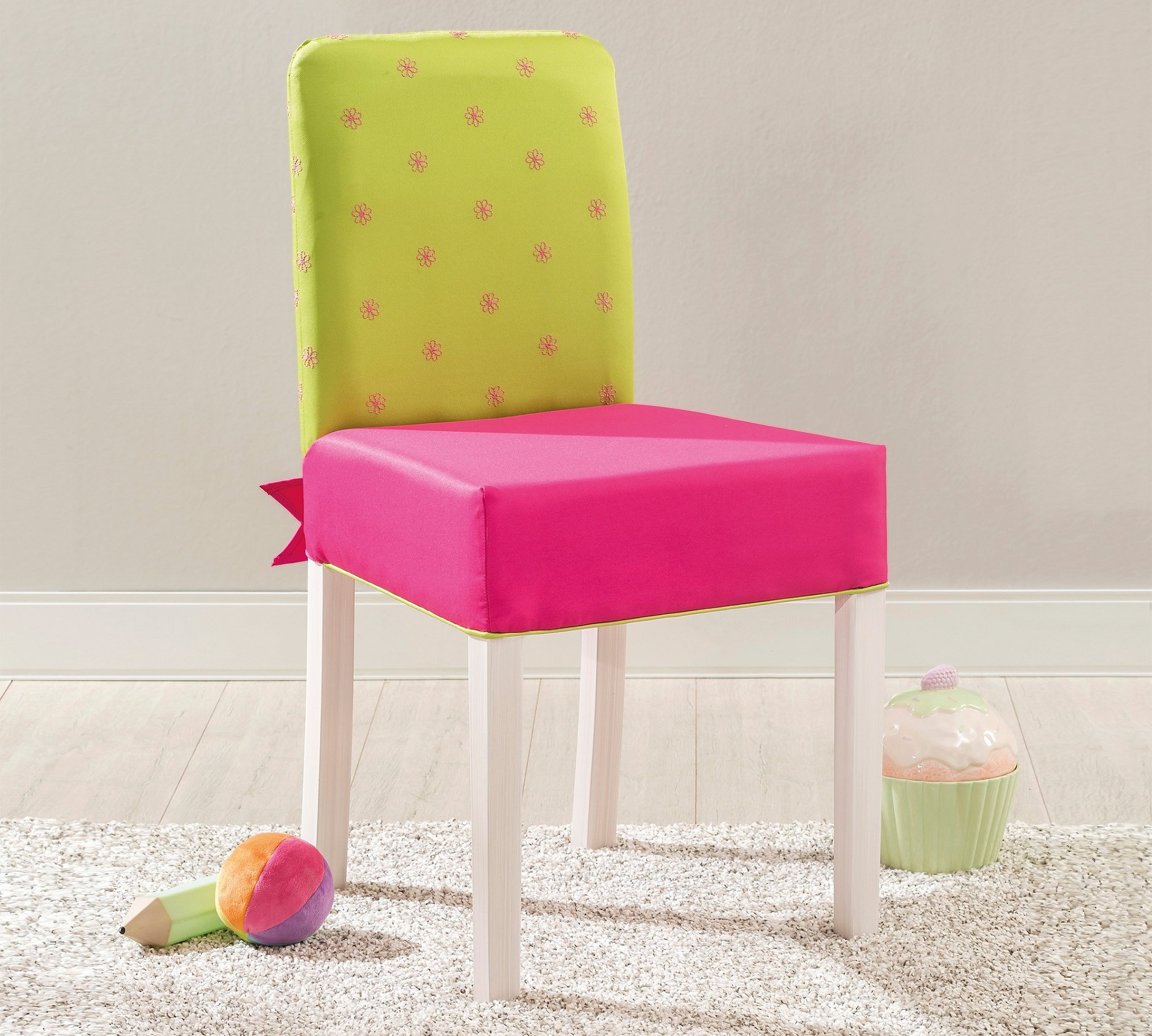 Стул розовый с зеленым Summer Ribbon CILEK PRINCESS 00-3832555 Зеленый;розовый Santreyd - Вид №1