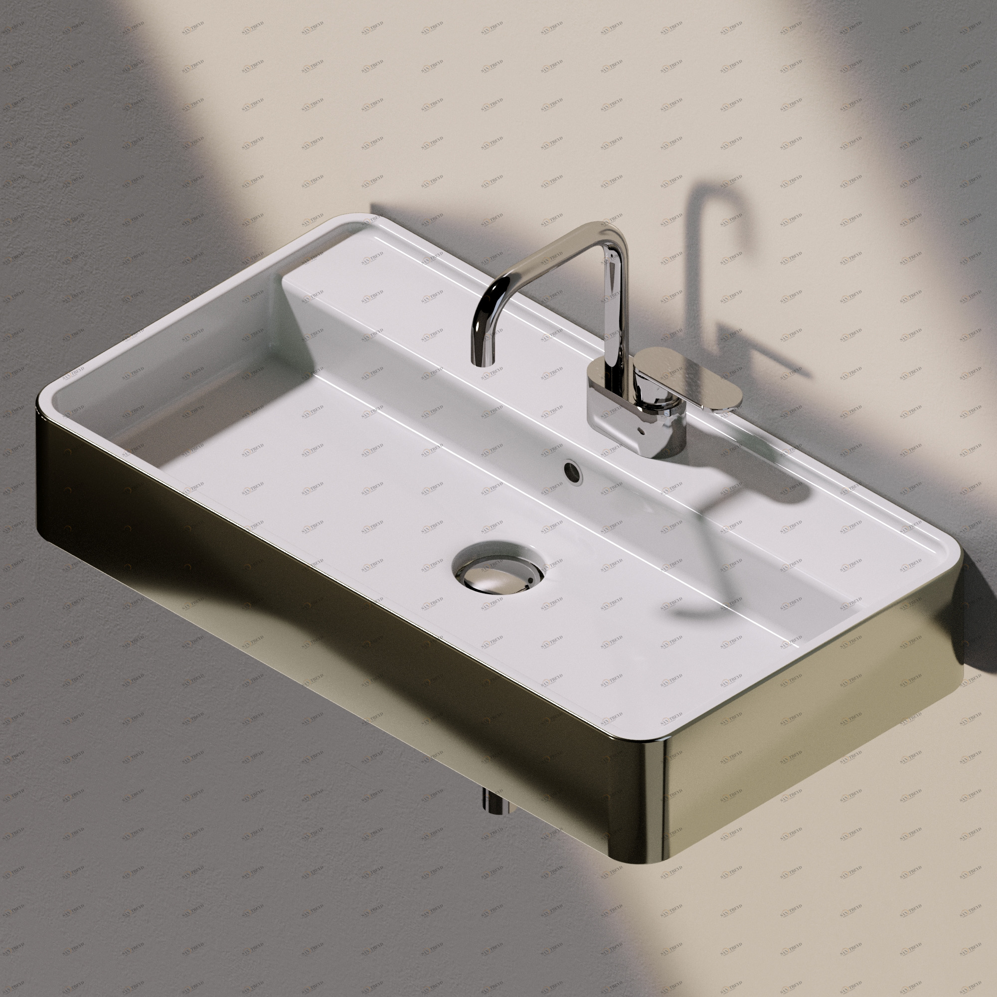 MW75PRPLATINUM Накладная раковина на столешницу  прямоугольная Ceramica Flaminia Miniwash