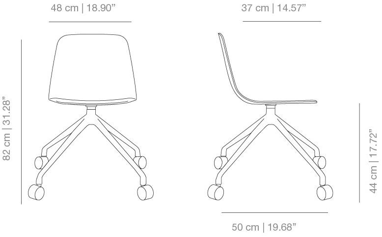 Viccarbe Кресло на козлах из полипропилена на колесиках Maarten plastic sun-id-1470447 - Вид №3