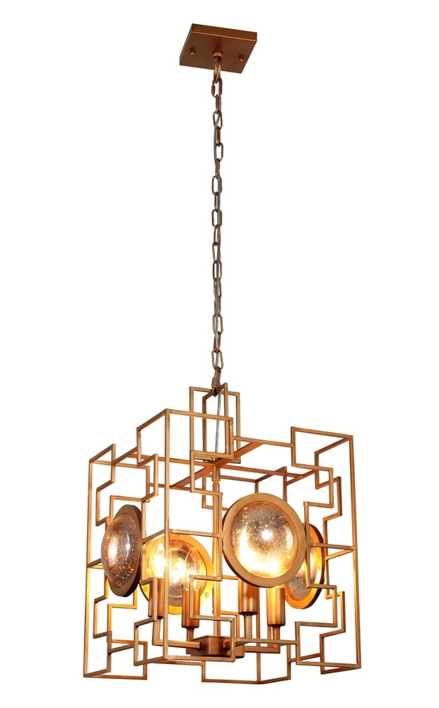 Подвесная люстра Crystal Lux Cuento SP4 Gold CRYSTAL LUX ДИЗАЙНЕРСКИЕ, CUENTO 108727 Золотой  - Вид №2