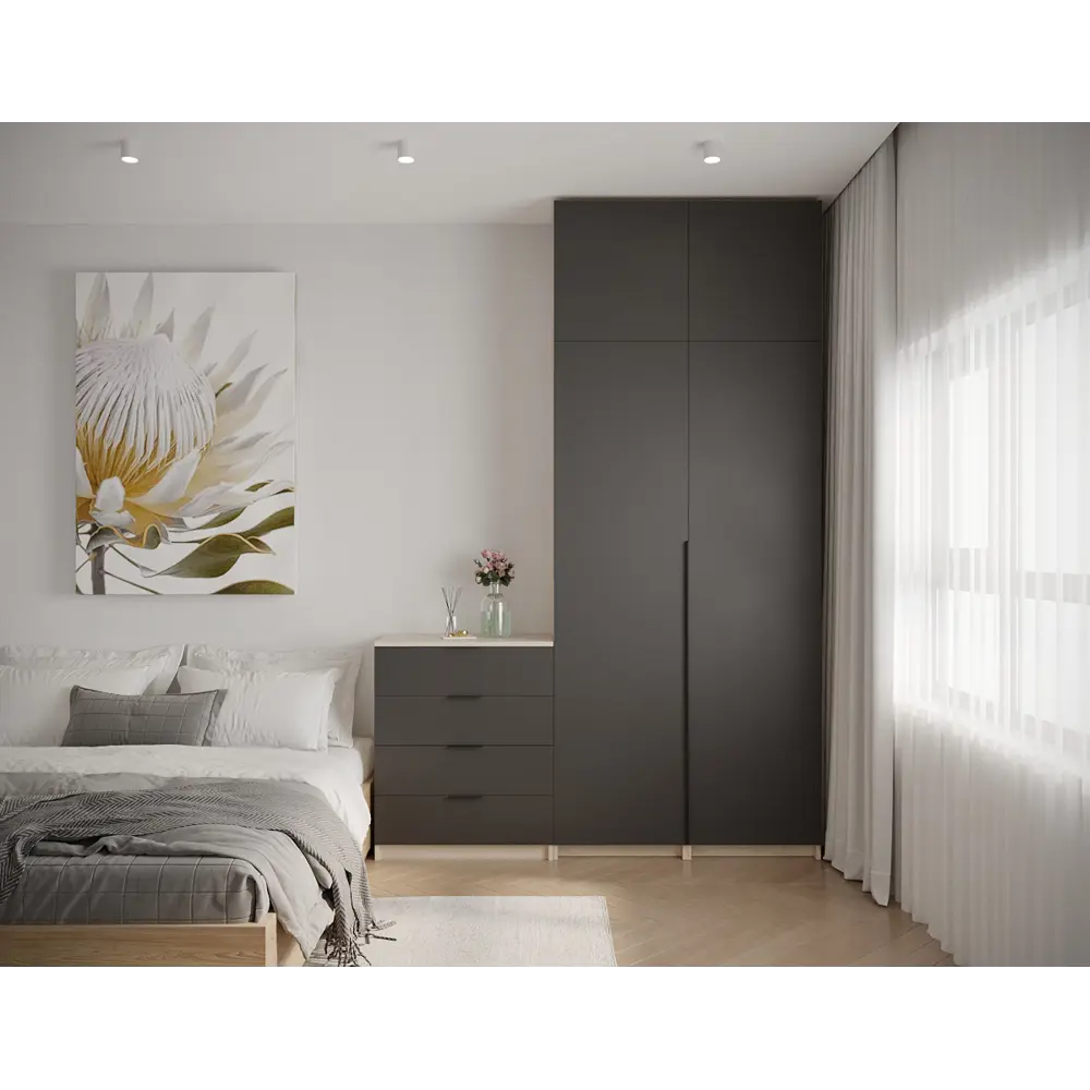 Дверь Лион 59.4x225.8x1.8 см ДСП цвет серый Santreyd STLM-2048126 - Вид №9