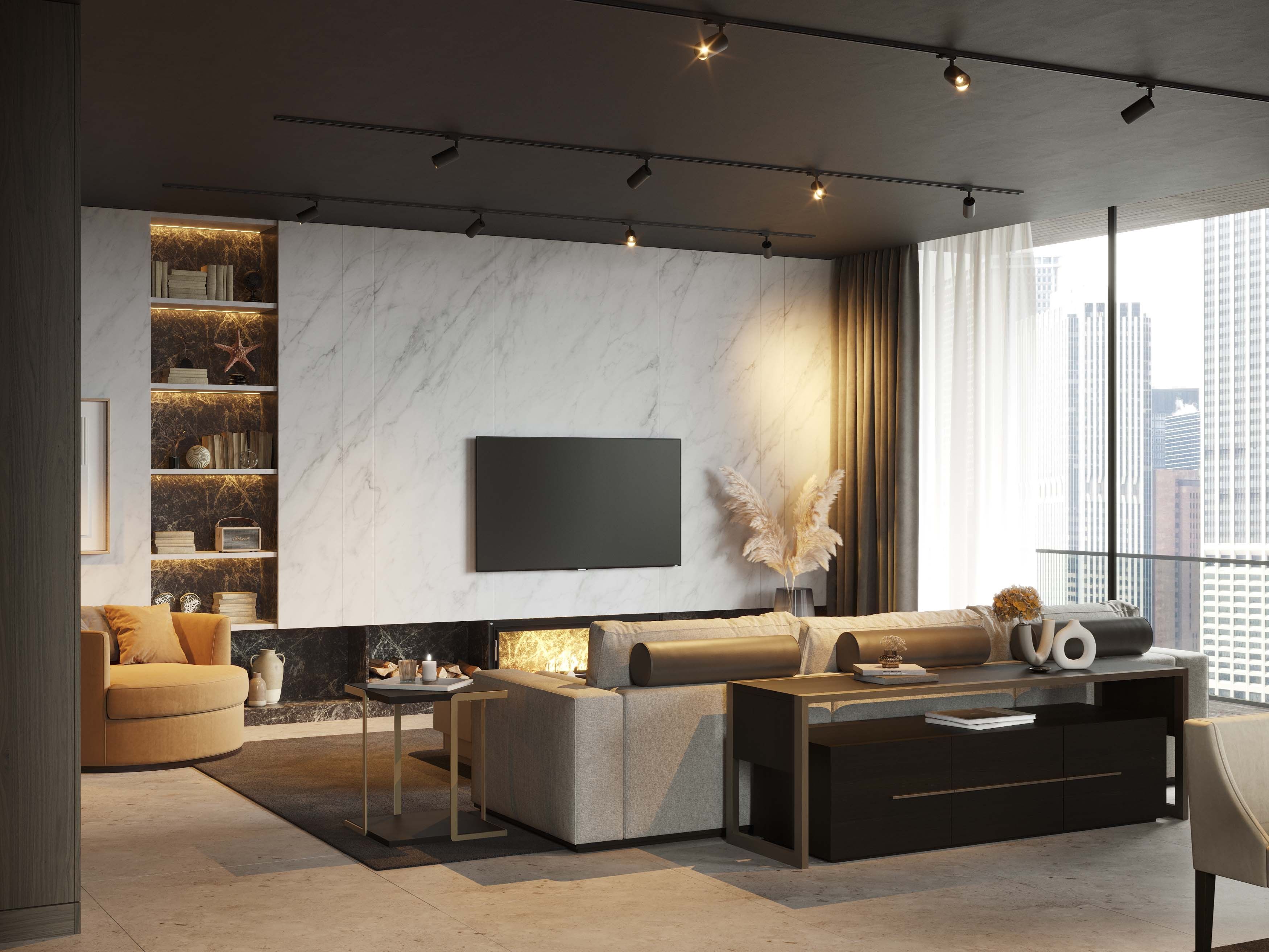 Бархатный диван с полуостровом Stylish Club Fortune ARCH-00130179 - Вид №6