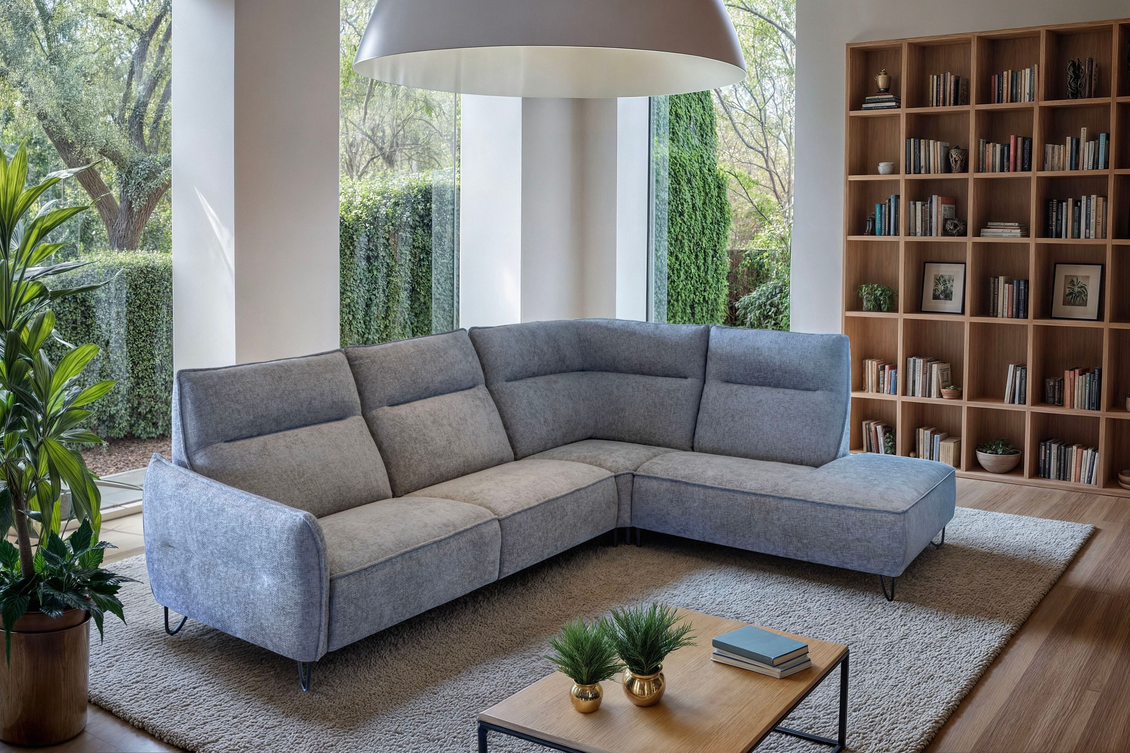 Кожаный угловой модульный диван Calia Italia премиум ARCH-00117792 - Вид №1