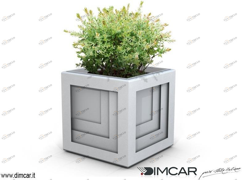 DIMCAR Кашпо металлическое для общественных мест  355-f 