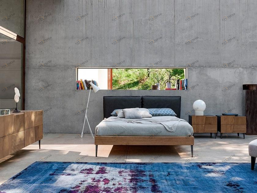 Devina Nais Двуспальная кровать с мягким изголовьем Zero.16 sun-id-1453956