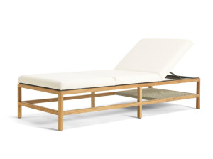 Садовая кровать с откидной спинкой из тикового дерева