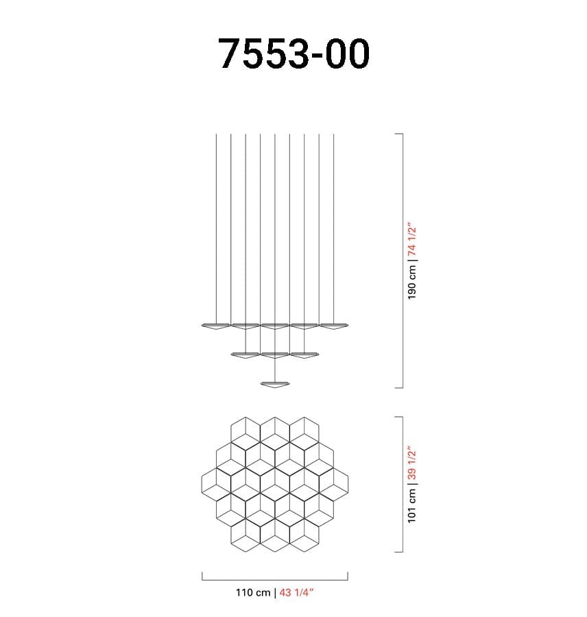 Венецианский Кристалл ручной работы подвесной светильник Barovier&Toso Webb ARCH-00018171 - Вид №5