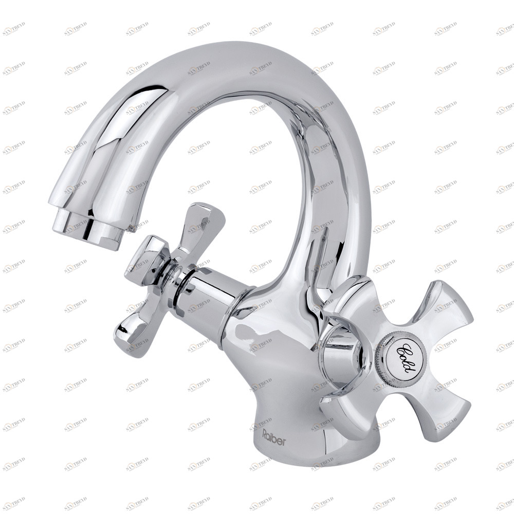 Смеситель для раковины Raiber Talis R8001 с двумя рукоятками R8001 Santreyd 
