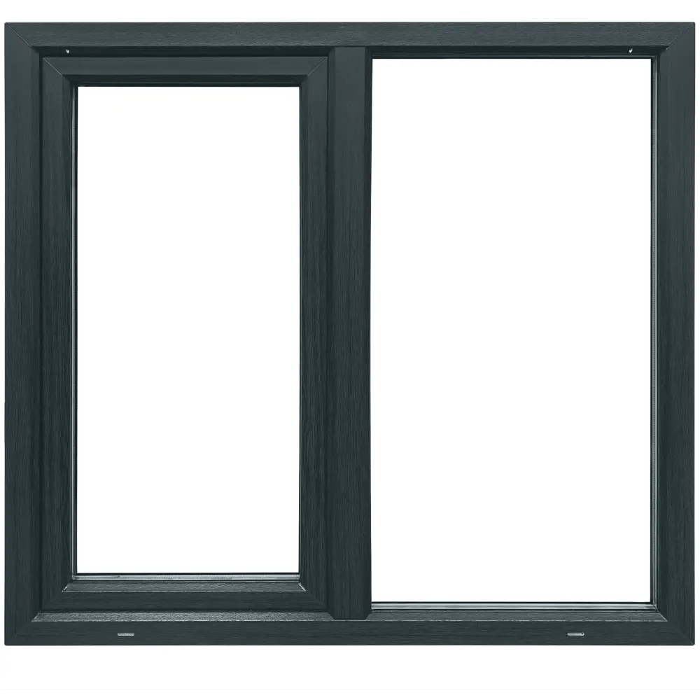 VEKA Двустворчатое пластиковое окно 120x120 мм с однокамерным стеклопакетом 85488955 STLM-0063245 - Вид №1